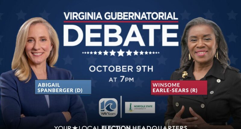 HOW TO WATCH: Spanberger, Earle-Sears to face off in Nexstar's Virginia gubernatorial debate