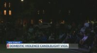 Hundreds attend candlelight vigil to raise awareness of domestic violence