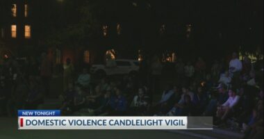 Hundreds attend candlelight vigil to raise awareness of domestic violence