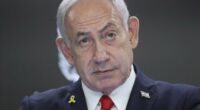 Israeli Prime Minister Benjamin Netanyahu speaks during a press conference at the Prime minister's office in Jerusalem, Sunday, Aug. 10, 2025. (Abir Sultan/Pool Photo via AP)