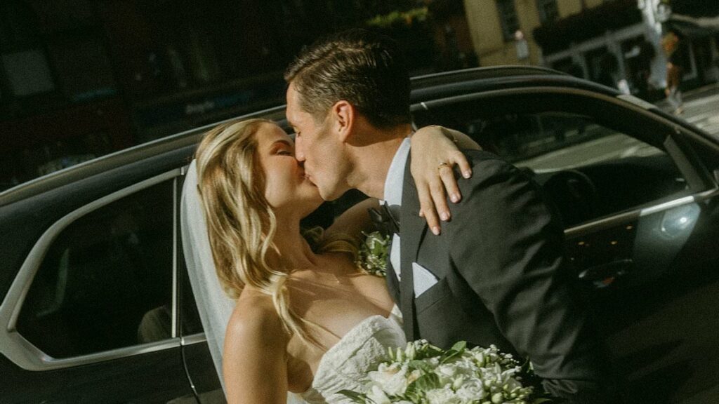 Love Island's Greg O'Shea shares a kiss with wife Jeanni Mulder