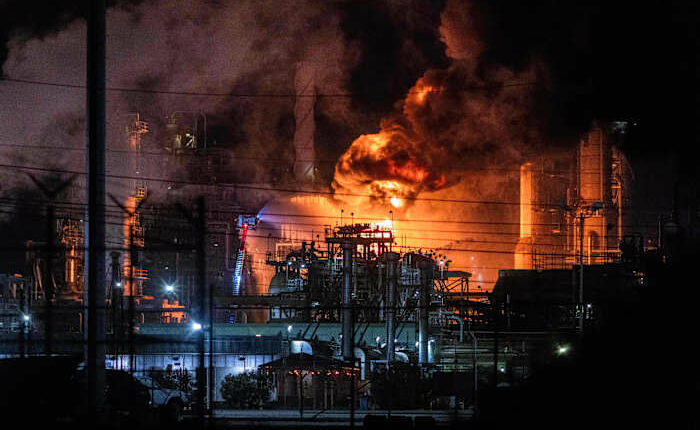 Massive fire erupts at Chevron refinery near Los Angeles