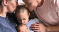 Matildas star Tameka Yallop and wife Kirsty celebrate arrival of baby Nova