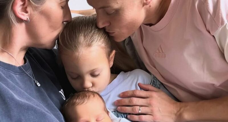 Matildas star Tameka Yallop and wife Kirsty celebrate arrival of baby Nova