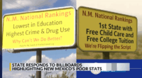 New Mexico officials respond to billboards showing state's worst national rankings