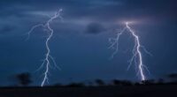 Severe storms swept western NSW on Tuesday bringing heavy rain , strong winds and hail as well as thousands of lightning strikes. Taken near Nyngan Photo Nick Moir 24 Nov 2023