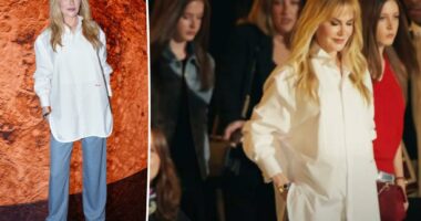 Nicole Kidman debuts breakup bangs and coordinates with daughters Sunday Rose and Faith Margaret at Chanel fashion show