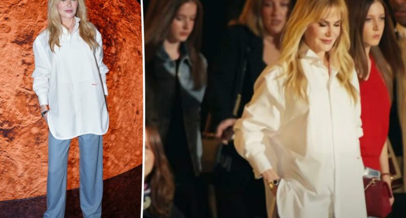 Nicole Kidman debuts breakup bangs and coordinates with daughters Sunday Rose and Faith Margaret at Chanel fashion show