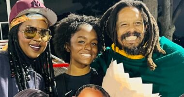 ROHAN MARLEY AND LAURYN HILL CELEBRATE DAUGHTER SARA'S SENIOR NIGHT