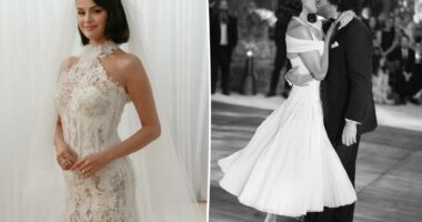 Selena Gomez shares first look at her and Benny Blanco’s wedding reception: First dance, a third dress and more
