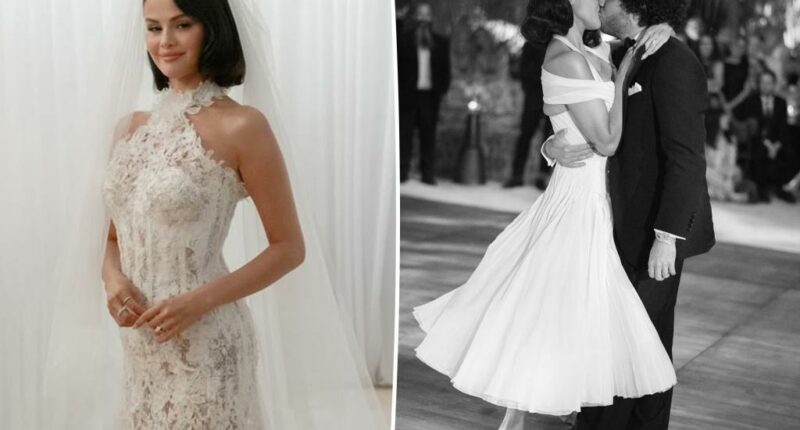 Selena Gomez shares first look at her and Benny Blanco’s wedding reception: First dance, a third dress and more