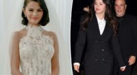 Selena Gomez stuns in white blazer dress at wedding rehearsal dinner
