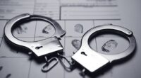 Photo of Handcuffs and fingerprints