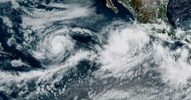 Tropical Storm Priscilla forms in the Pacific Ocean off the coast of Mexico