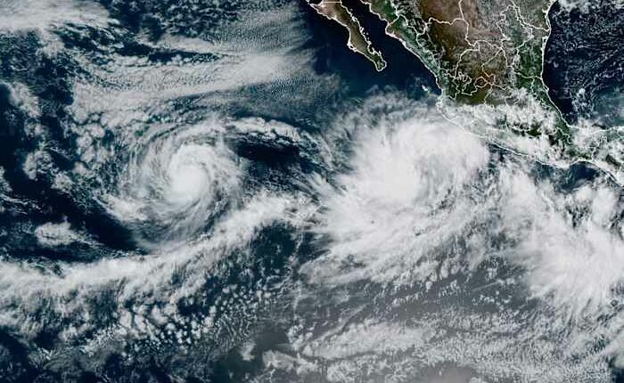 Tropical Storm Priscilla forms in the Pacific Ocean off the coast of Mexico