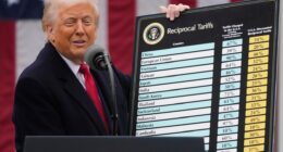 FILE - President Donald Trump speaks during an event to announce new tariffs, April 2, 2025, in the Rose Garden at the White House in Washington. (AP Photo/Mark Schiefelbein, File)