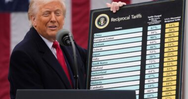 FILE - President Donald Trump speaks during an event to announce new tariffs, April 2, 2025, in the Rose Garden at the White House in Washington. (AP Photo/Mark Schiefelbein, File)