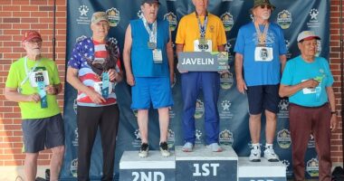 Dennis Bokemeier competing in the National Senior Olympics.