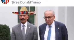 US President Donald Trump keeps posting what appears to be an AI-generated video of a man in a sombrero and moustache — but why?