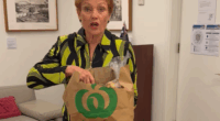 Pauline Hanson One Nation senator Queensland Woolworths shopping bag