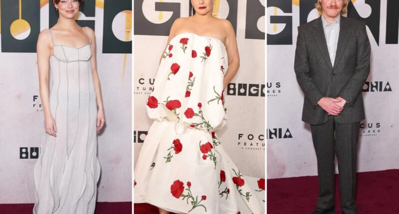 ‘Bugonia’ NY premiere red carpet: Emma Stone, Jesse Plemons, Alicia Silverstone and more