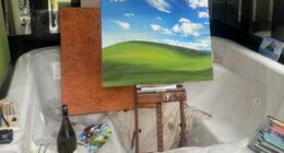 Rachael Egan was in the process of moving home in Erskineville on Tuesday afternoon when she noticed the centrepiece of her upcoming first solo exhibition had gone missing from the sidewalk.