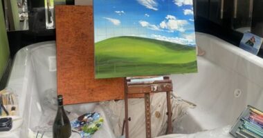 Rachael Egan was in the process of moving home in Erskineville on Tuesday afternoon when she noticed the centrepiece of her upcoming first solo exhibition had gone missing from the sidewalk.