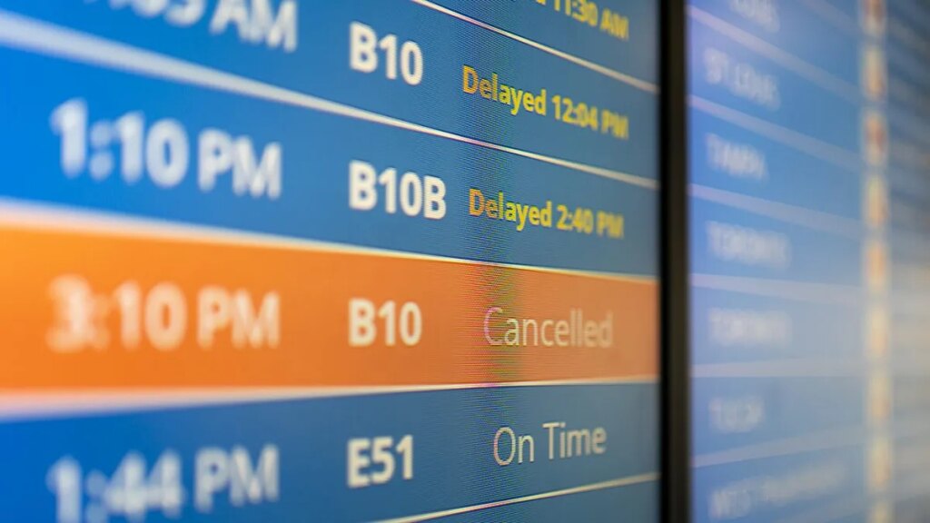 Flight reductions increase to 6% on Tuesday