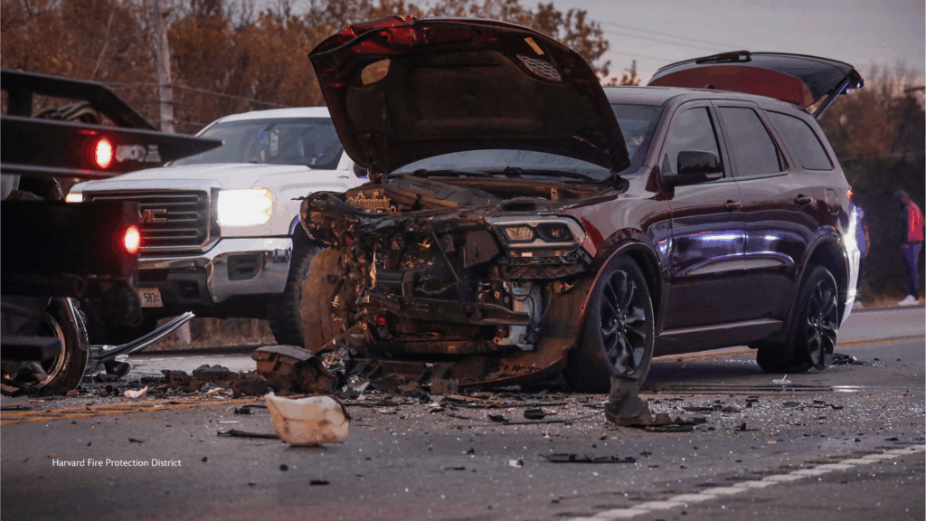 2 children among 5 injured in head-on car crash near Route 14 and Lembcke Road in unincorp. Harvard, Illinois: fire officials