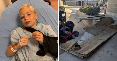 8-year-old boy suffers concussion, broken bone after part of ceiling collapses at Hanford elementary school in California