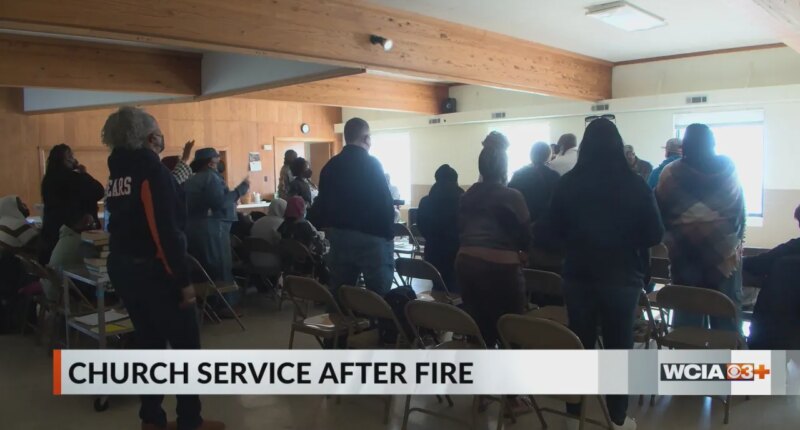 A fire at a Champaign Baptist church didn’t stop the community from gathering Sunday