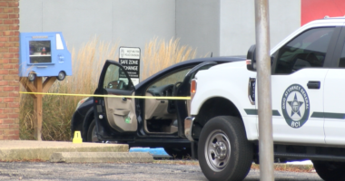 West Milton Police, Ohio BCI and other agencies investigate a murder-suicide outside the West Milton Municipal Building, Saturday, Oct. 25, 2025.