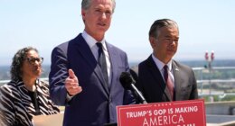 FILE - Calif. Gov. Gavin Newsom discusses the U.S. Senate vote against California Emissions rules which include the ban on the sale of new gas powered cars by 2035 during a news conference in Sacramento, Calif., May 22, 2025. (Photo/Rich Pedroncelli, File)