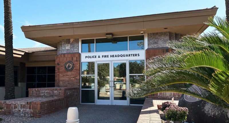 The Scottsdale Police Department is seen on Friday, Nov. 14, 2025, in Scottsdale, Ariz. (AP Photo/Sejal Govindarao)