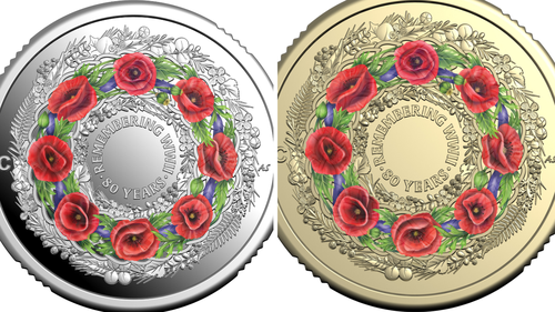 New coins released by the Australian Mint to commemorate 80 years since the end of World War II