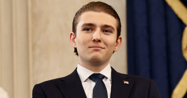 Barron Trump Comes Out Of Hiding For Mar-A-Lago Thanksgiving With A Dapper New Look
