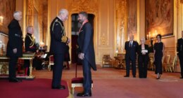 Bend a knee like Beckham: Soccer star is knighted by King Charles III