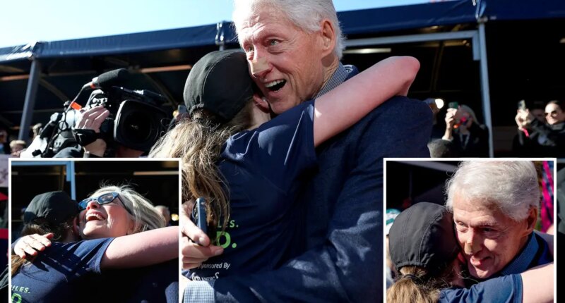 Bill Clinton shows up at NYC Marathon finish line with mysterious bandage