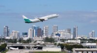 FILE - An American Airlines aircraft takes off from Fort Lauderdale-Hollywood International Airport, Thursday, Nov. 13, 2025, in Fort Lauderdale, Fla. (AP Photo/Lynne Sladky,File)