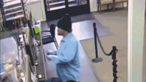 Repeat offender robbing bank