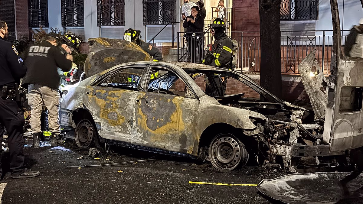 Car explodes into ball of fire on NYC street, injuring six