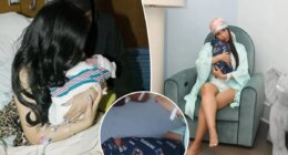 Cardi B shares first photos of her baby with Patriots' Stefon Diggs