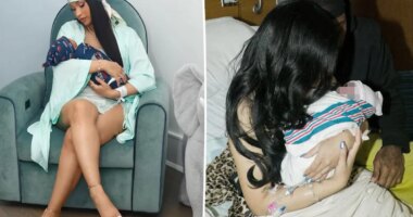Cardi B sparks engagement rumors as she shares first photos of newborn son with Stefon Diggs