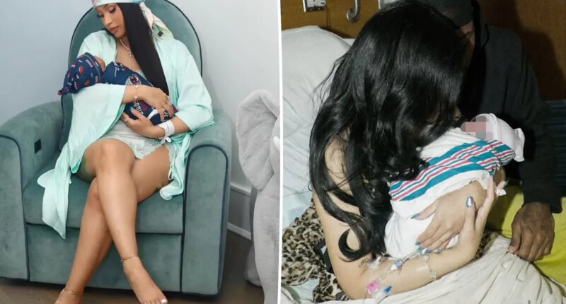 Cardi B sparks engagement rumors as she shares first photos of newborn son with Stefon Diggs