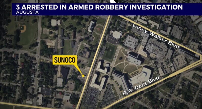 Children ages 16, 14 and 10 in custody for Armed Robbery in Augusta on Thanksgiving