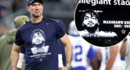 Cowboys, Raiders honor Marshawn Kneeland in first Dallas game since his death