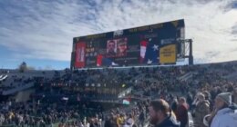 Crowd shares moment of silence for shot National Guardsmen at WVU game