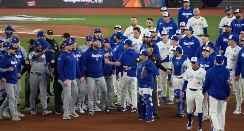 Dodgers, Blue Jays benches clear in heated Game 7 World Series moment