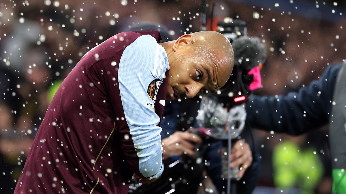 Donyell Malen suffers cut on his face after Young Boys thugs pelt him with missiles during goal celebration as Aston Villa's 2-1 Europa League win is marred by violence, writes DOMINIC KING