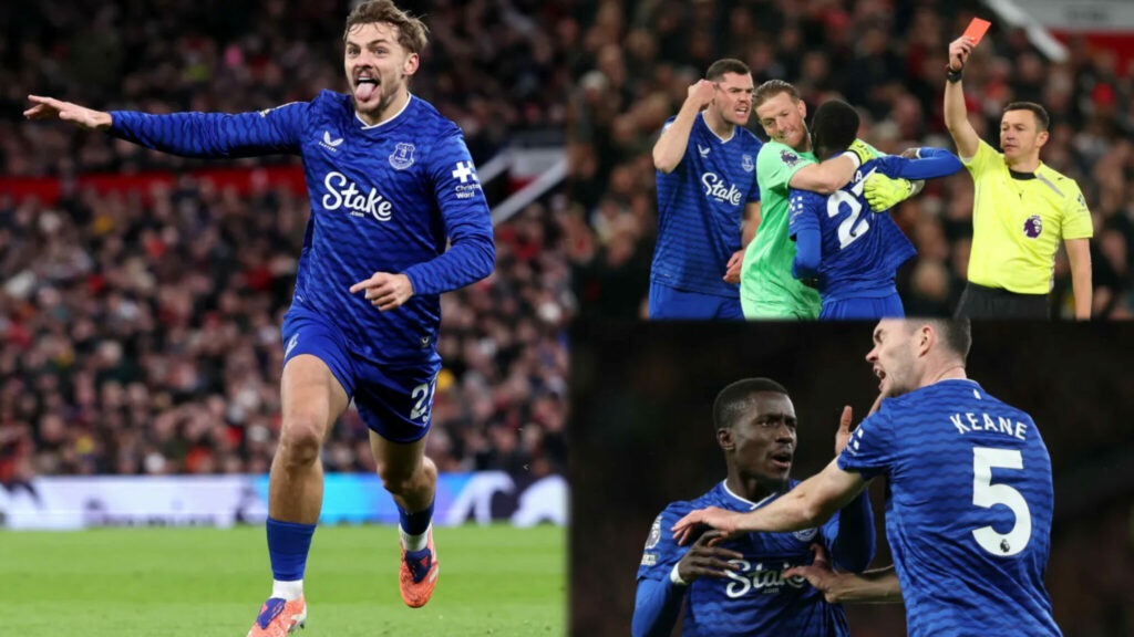 EPL: Everton stun Man United with stunning 10-man win at Old Trafford
